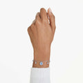 Swarovski Magic bracelet Snowflake, Blue, Rhodium plated
