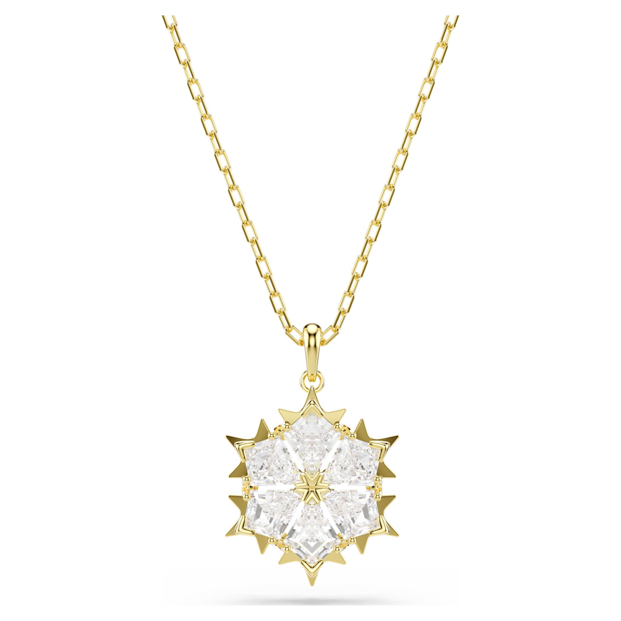 Swarovski Magic set Set (2), Mixed cuts, Snowflake, White, 18K gold finish