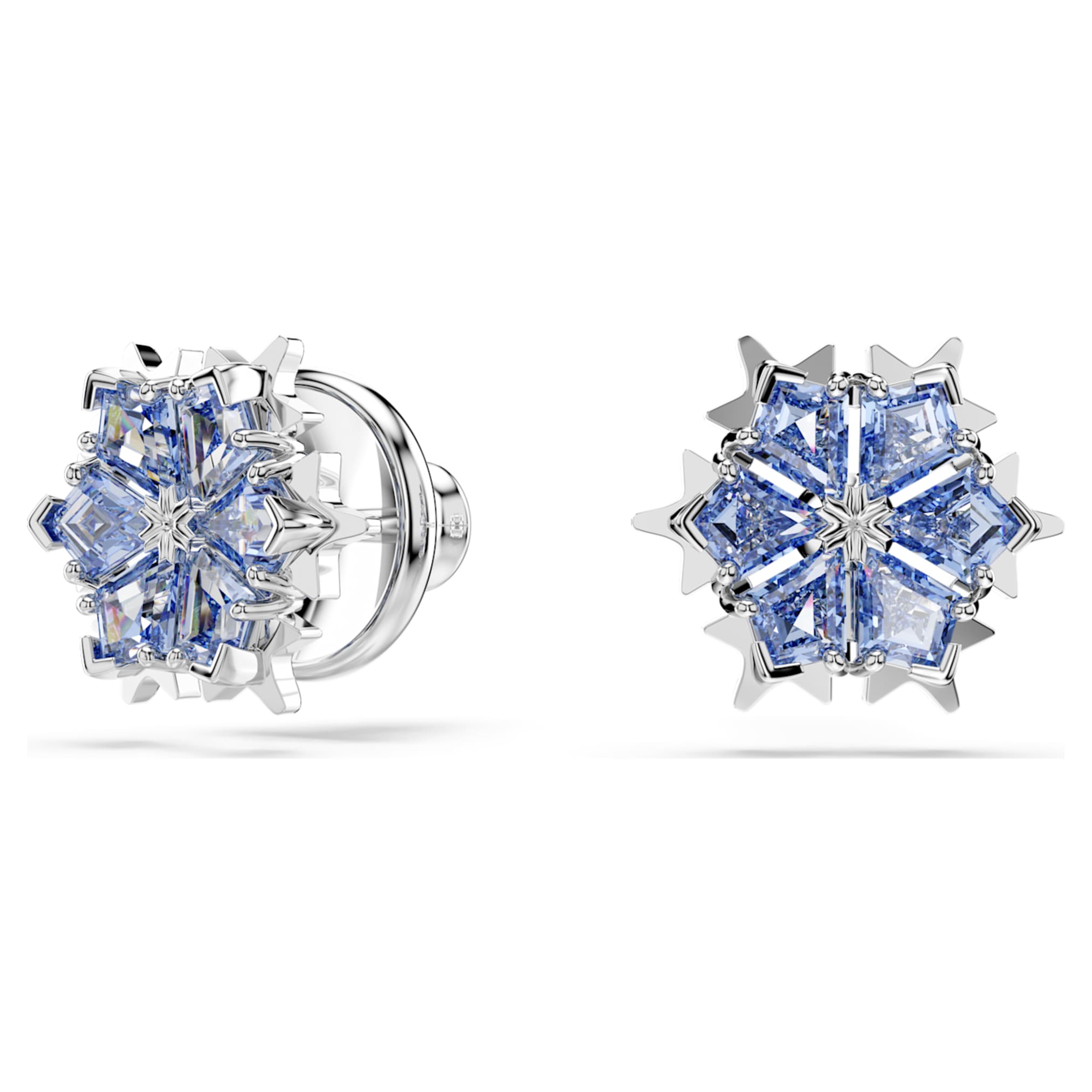 Swarovski Magic set Snowflake, Blue, Rhodium plated
