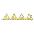 Swarovski Matrix extender Triangle cut, Yellow, 18K gold finish