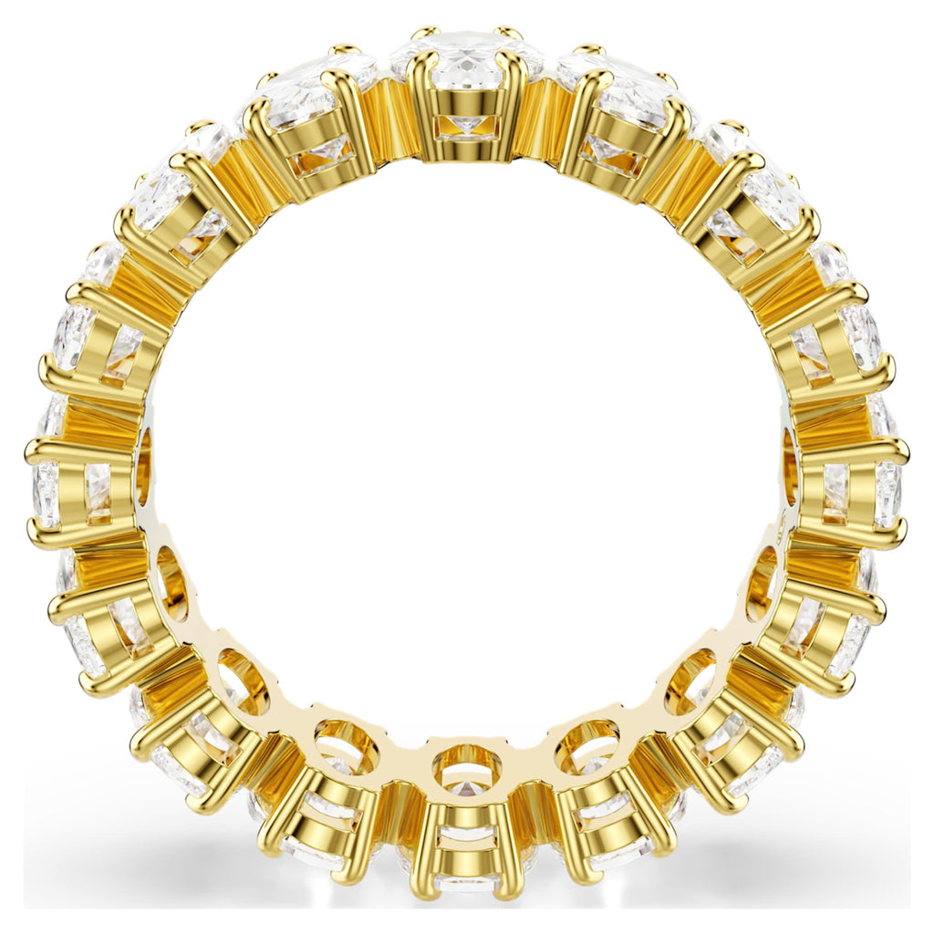 Swarovski Matrix ring Oval cut, White, 18K gold finish