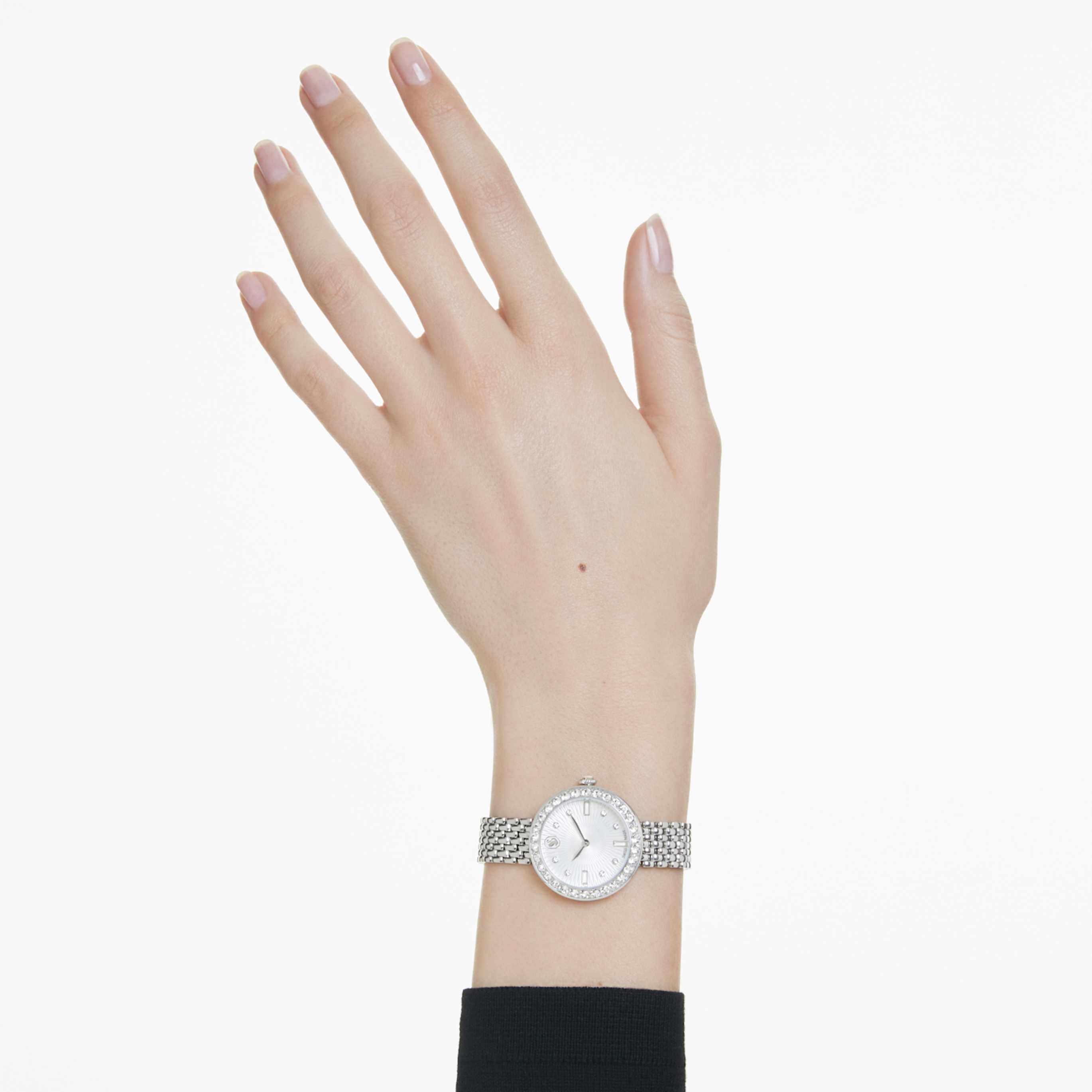 Swarovski Matrix tennis 7-link watch Swiss Made, Metal bracelet, Rose gold tone, Mixed metal finish
