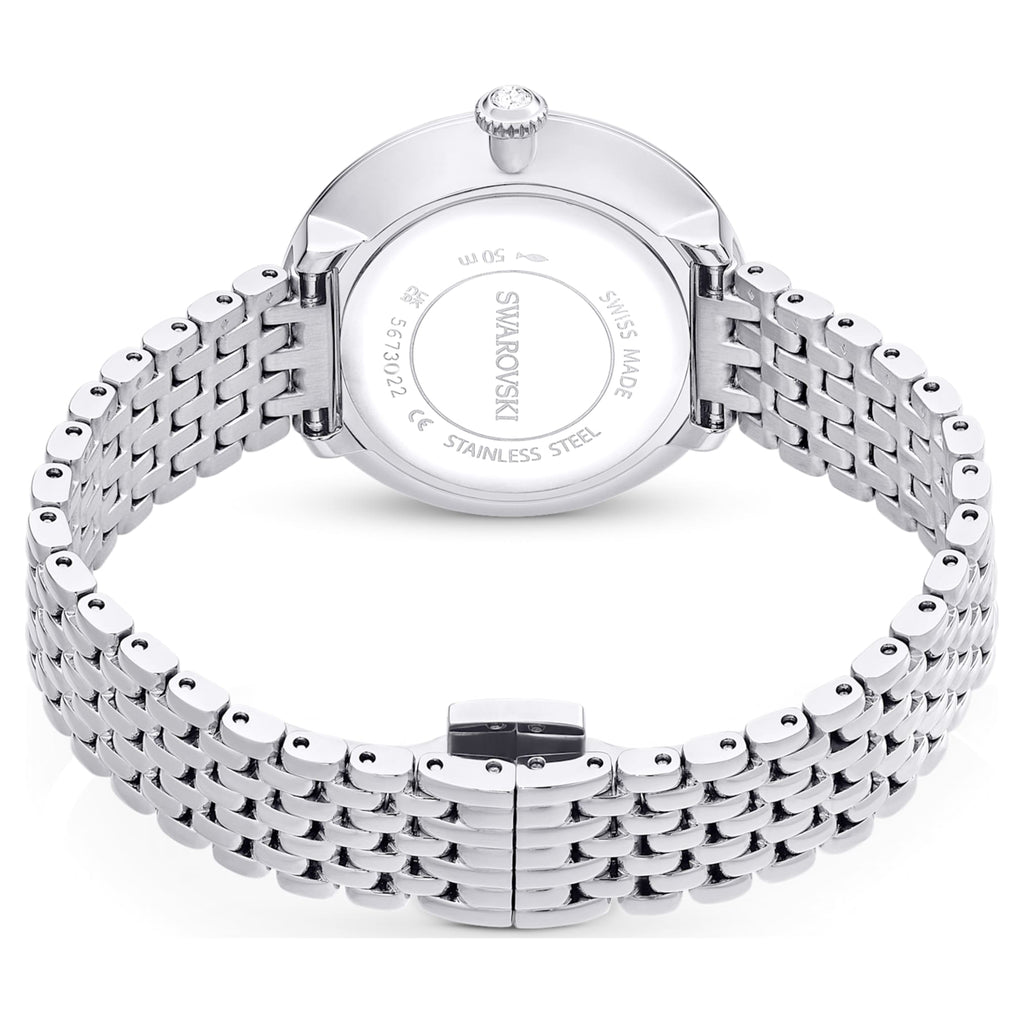 Swarovski Matrix tennis 7-link watch Swiss Made, Metal bracelet, Silver tone, Stainless steel