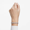 Swarovski Matrix Tennis bracelet White, Rhodium plated