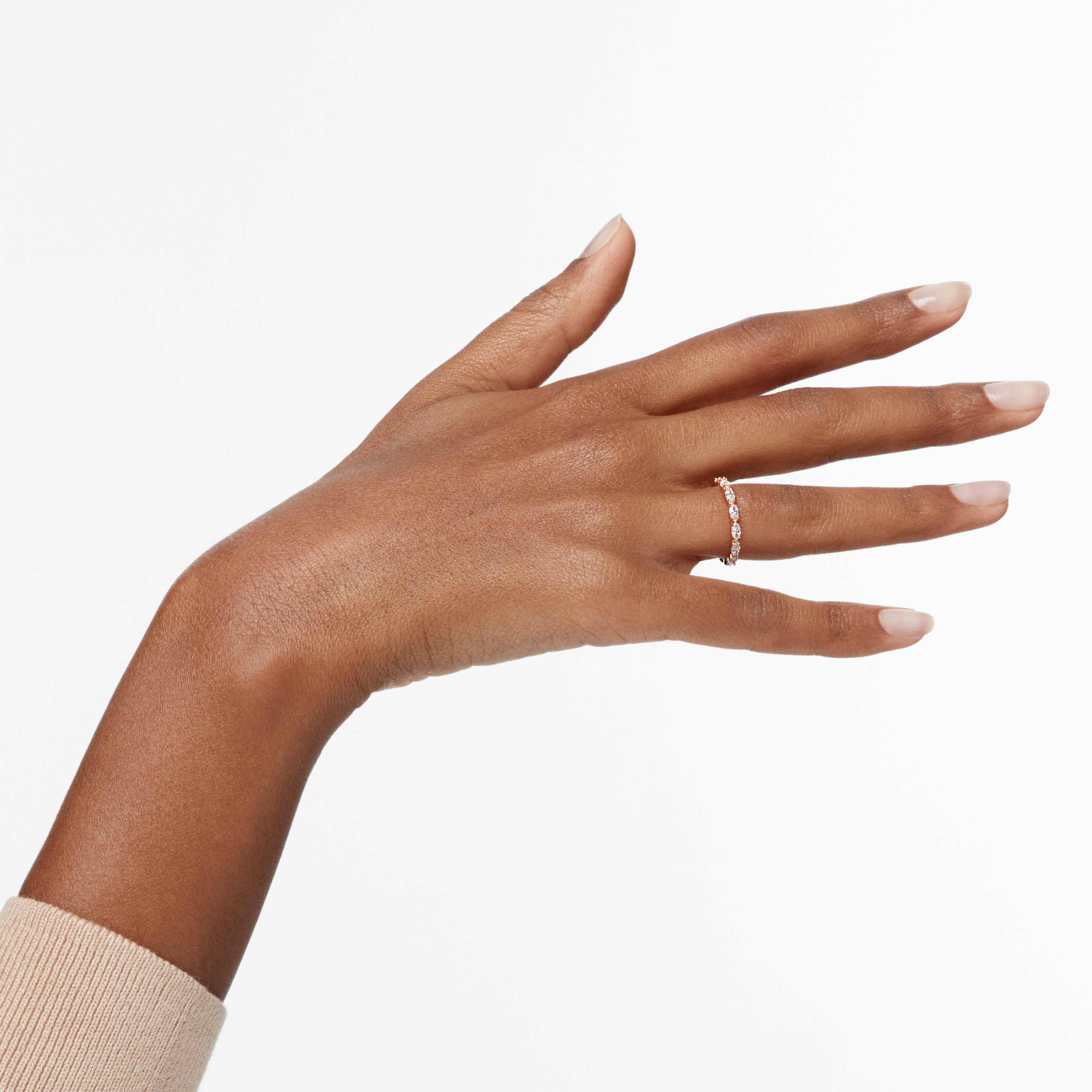 Swarovski Matrix Vittore ring Marquise cut, White, 18K rose gold finish
