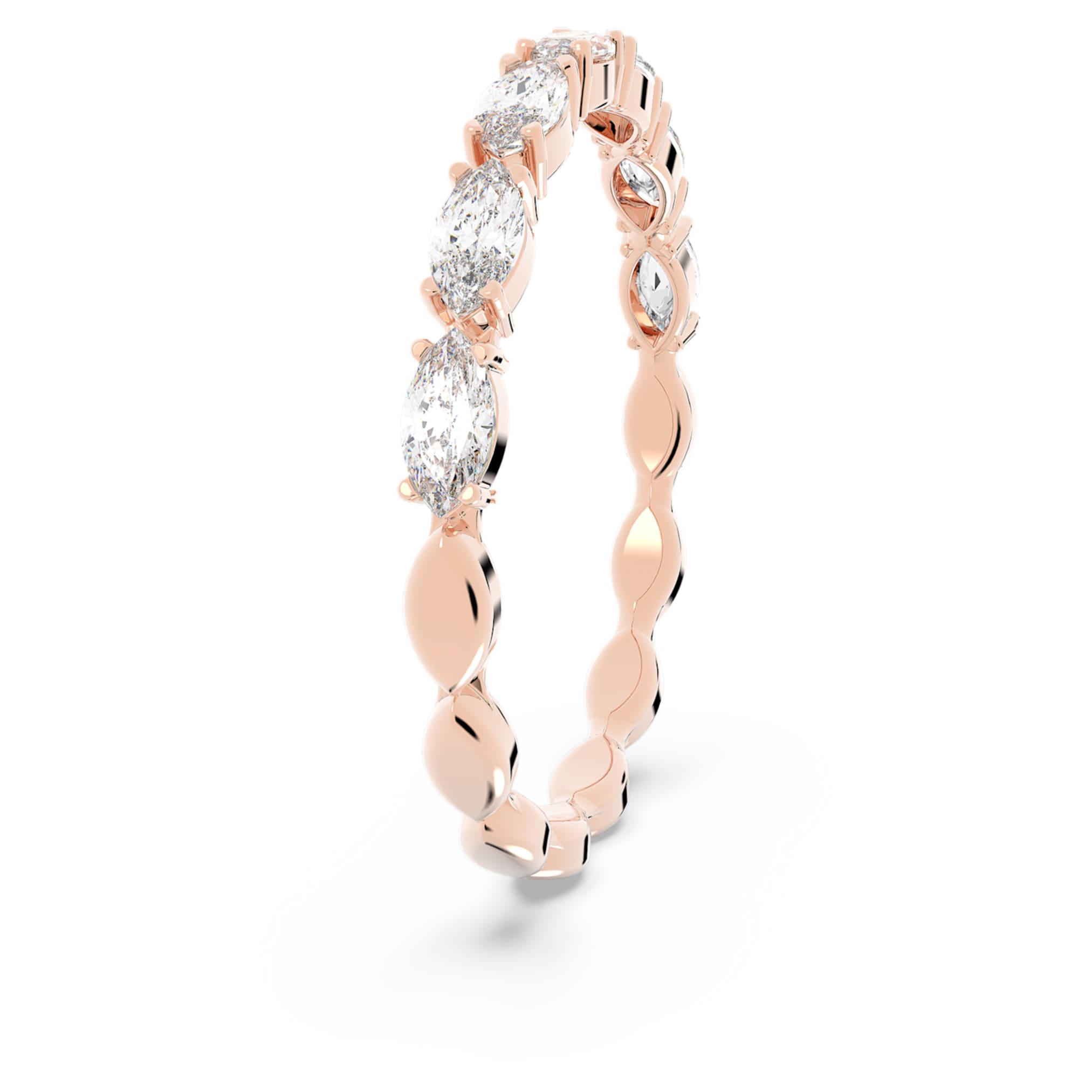 Swarovski Matrix Vittore ring Marquise cut, White, 18K rose gold finish
