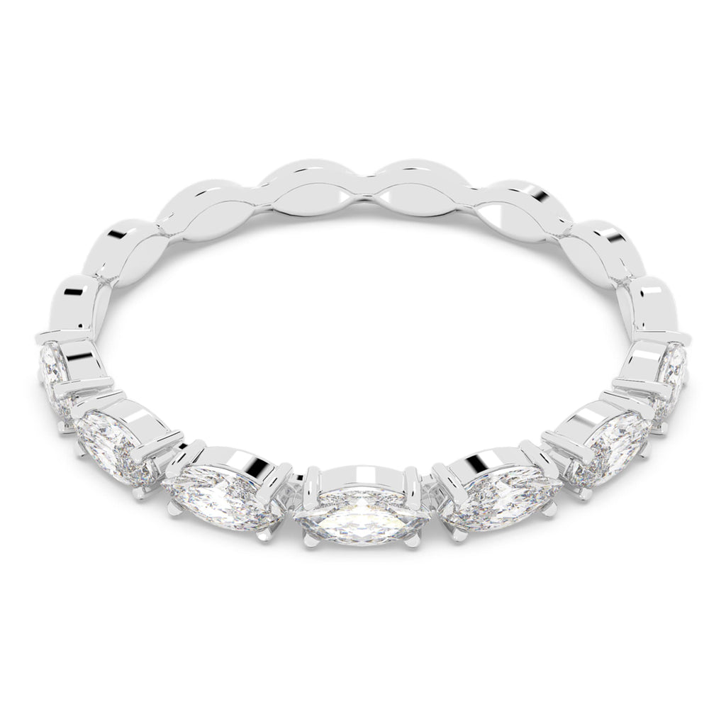 Swarovski Matrix Vittore ring Marquise cut, White, Rhodium plated