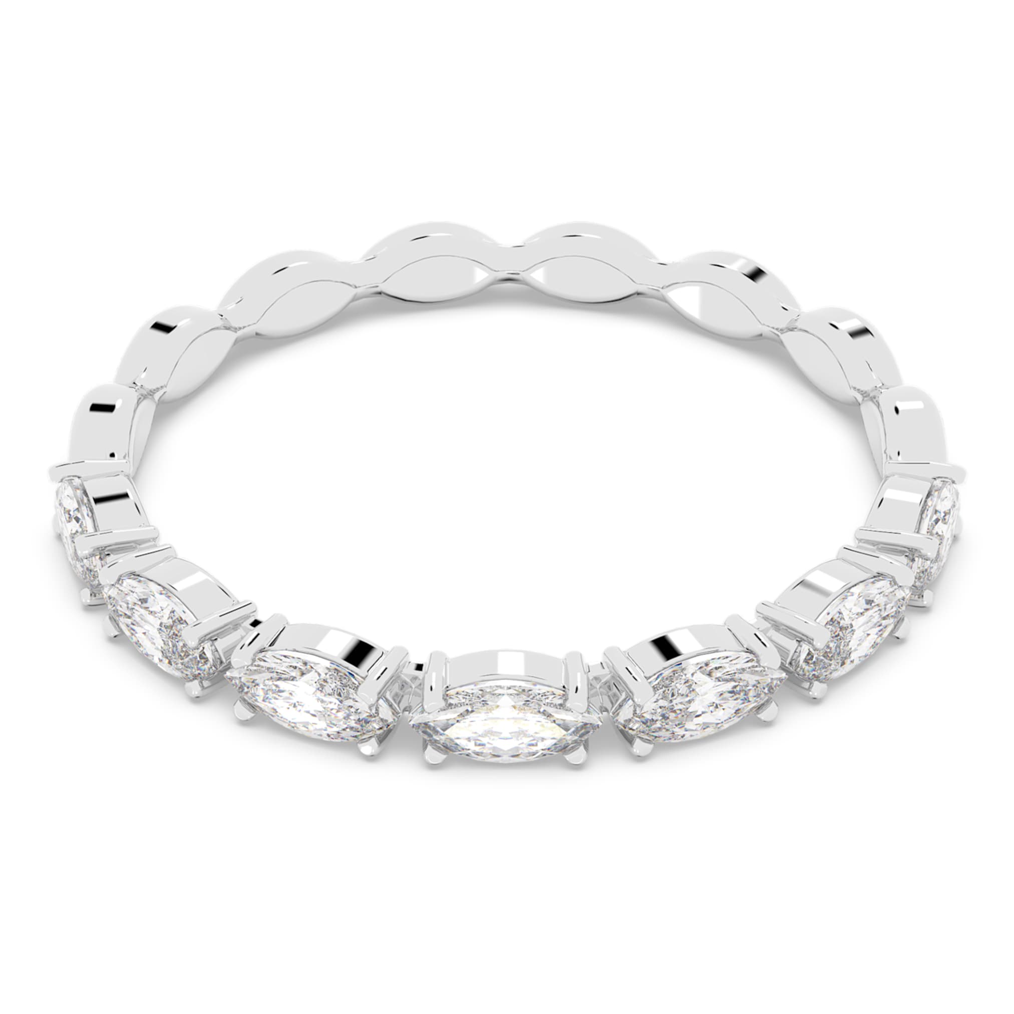 Swarovski Matrix Vittore ring Marquise cut, White, Rhodium plated