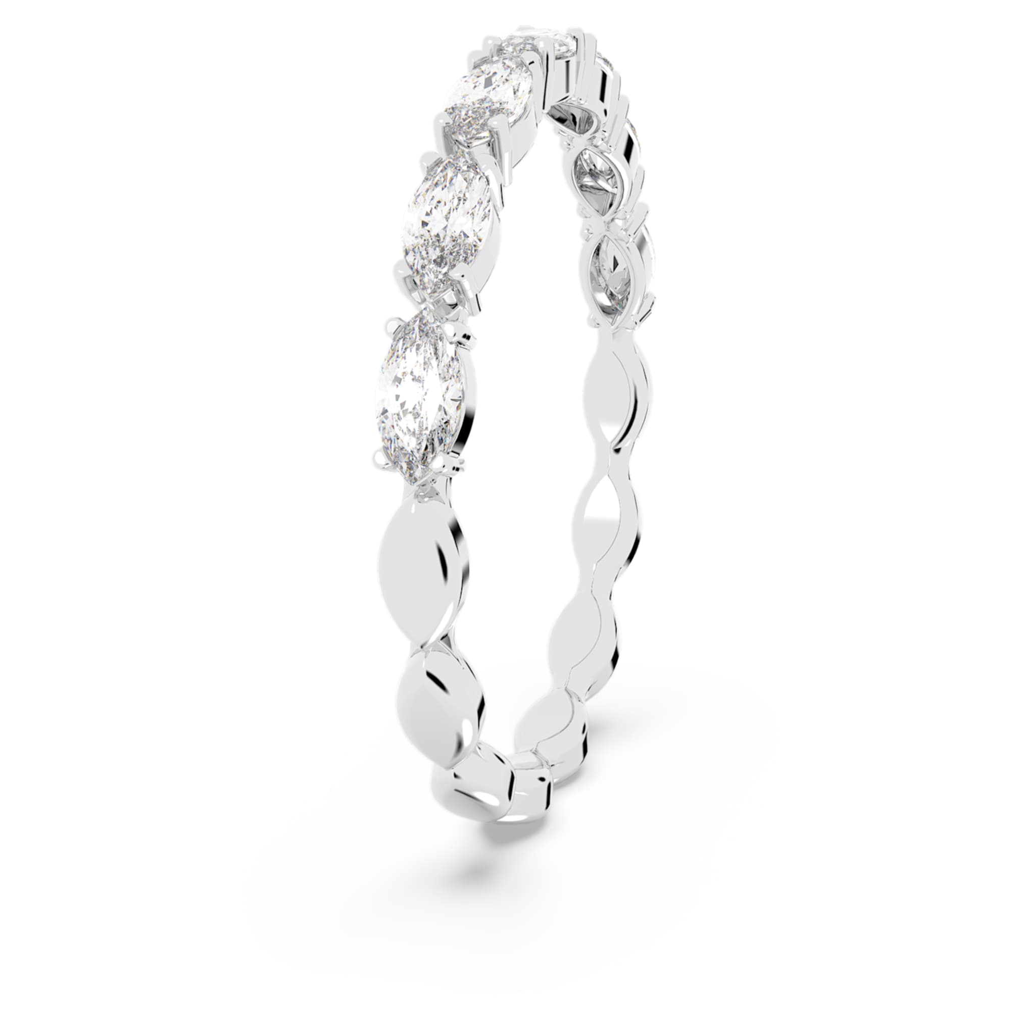 Swarovski Matrix Vittore ring Marquise cut, White, Rhodium plated