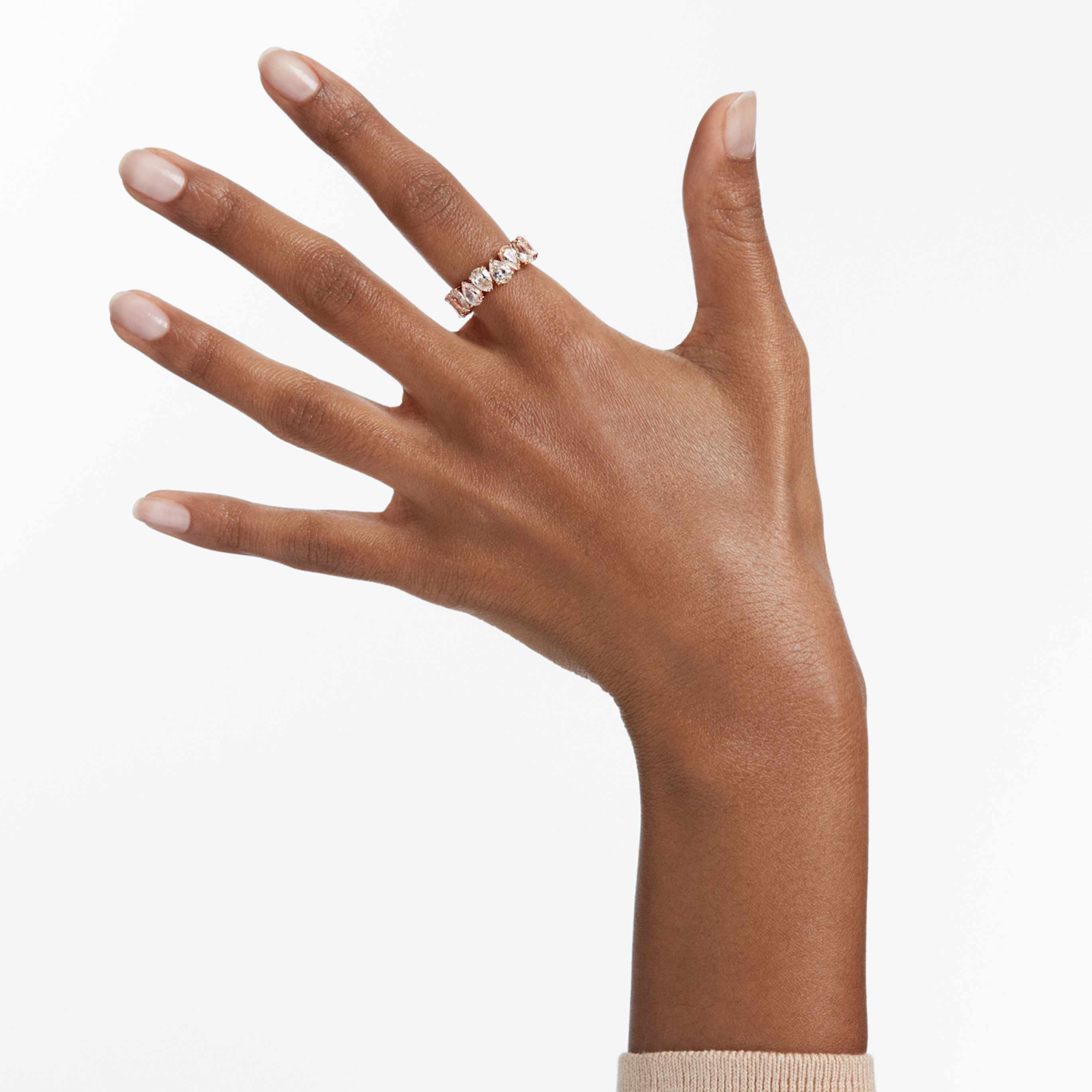 Swarovski Matrix Vittore ring Pear cut, White, Silver-tone finish