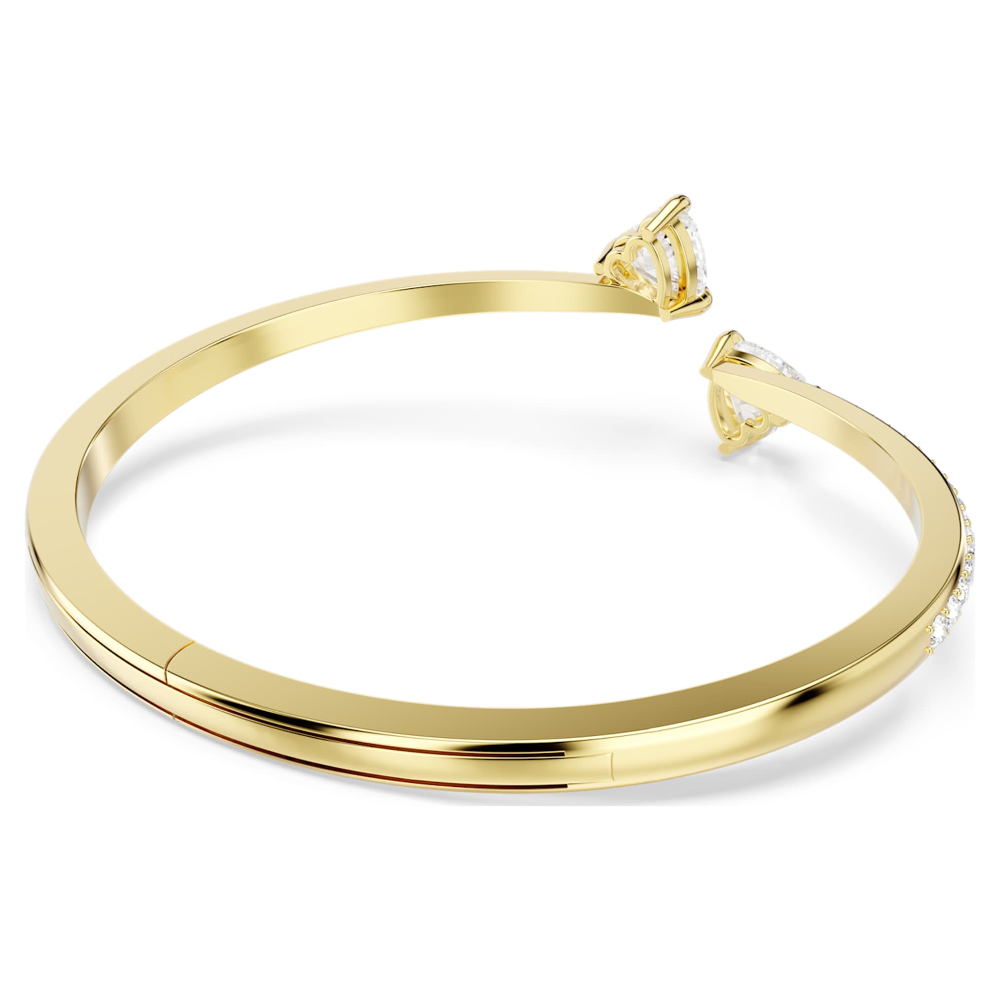 Swarovski Mesmera bangle Heart, White, 18K gold finish