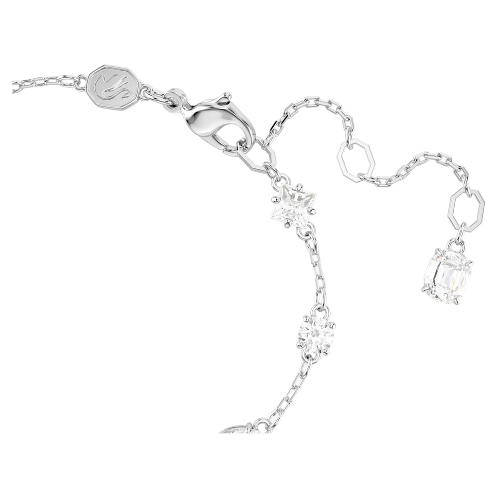Swarovski Mesmera bracelet Mixed cuts, Scattered design, White, Rhodium plated