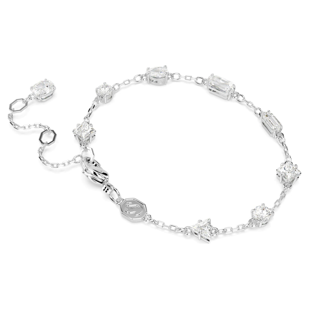 Swarovski Mesmera bracelet Mixed cuts, Scattered design, White, Rhodium plated