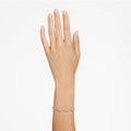 Swarovski Mesmera bracelet Mixed cuts, Scattered design, White, Rhodium plated
