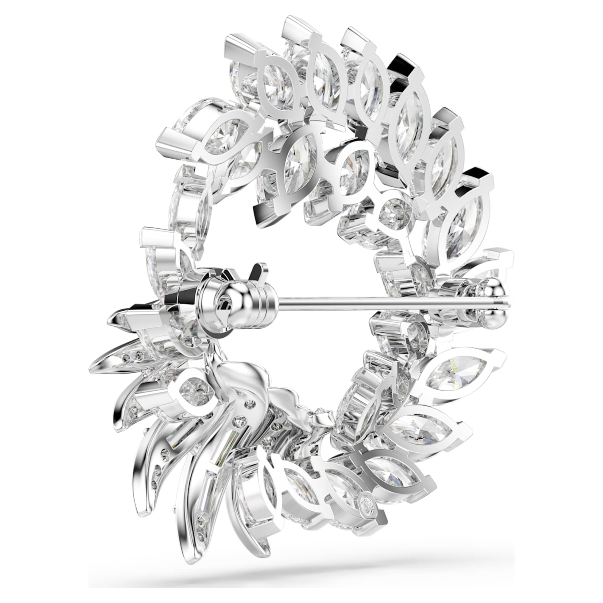 Swarovski Mesmera brooch Marquise cut, White, Rhodium plated