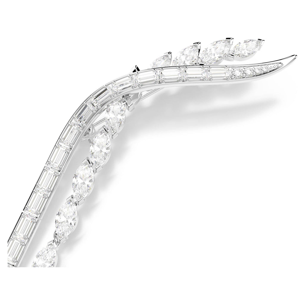 Swarovski Mesmera brooch Mixed cuts, White, Rhodium plated