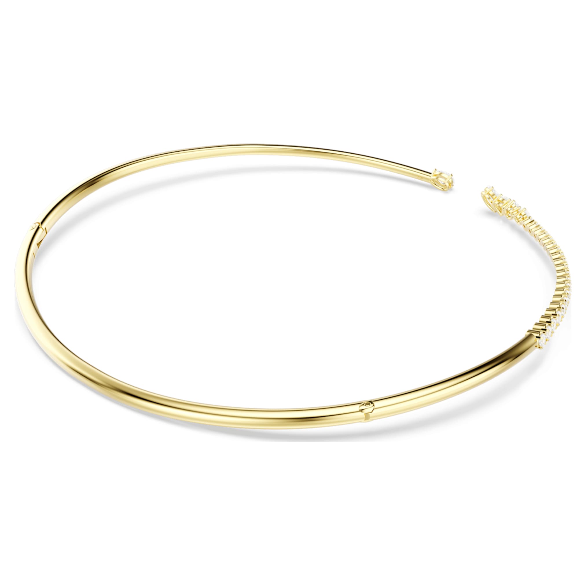 Swarovski Mesmera choker Mixed cuts, White, 18K gold finish