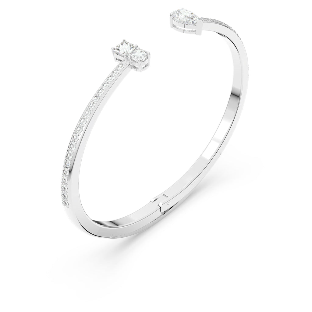 Swarovski Mesmera cuff Mixed cuts, White, Rhodium plated
