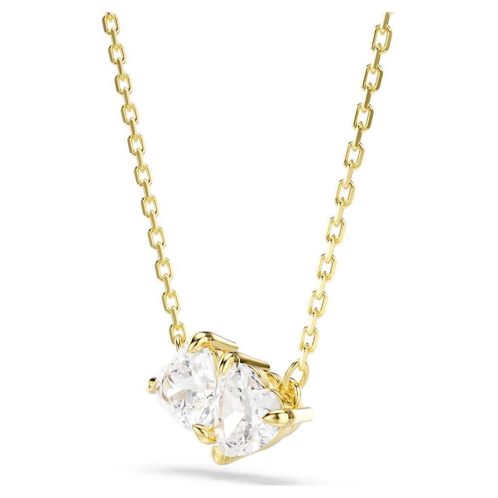 Swarovski Mesmera necklace Heart, White, 18K gold finish