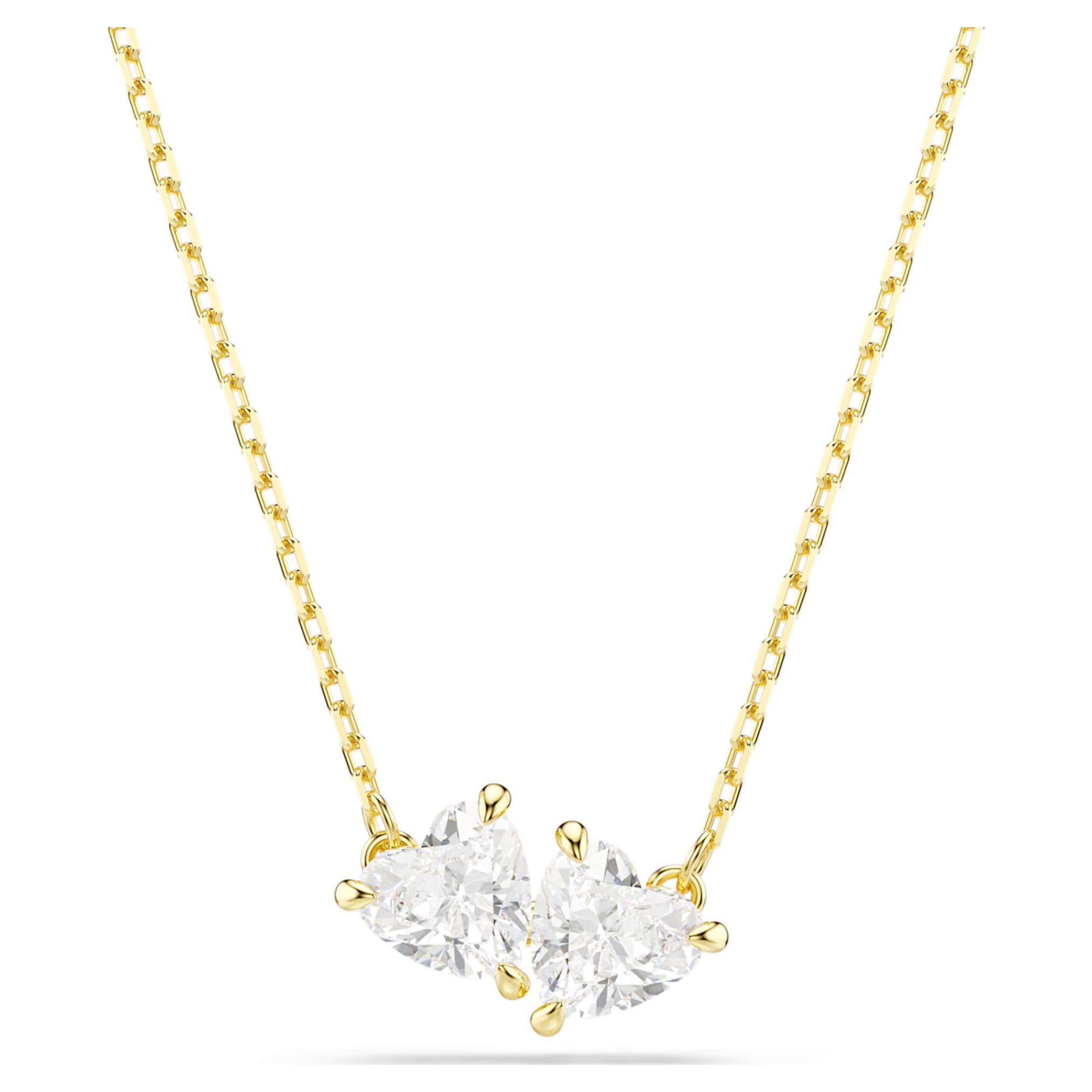 Swarovski Mesmera necklace Heart, White, 18K gold finish