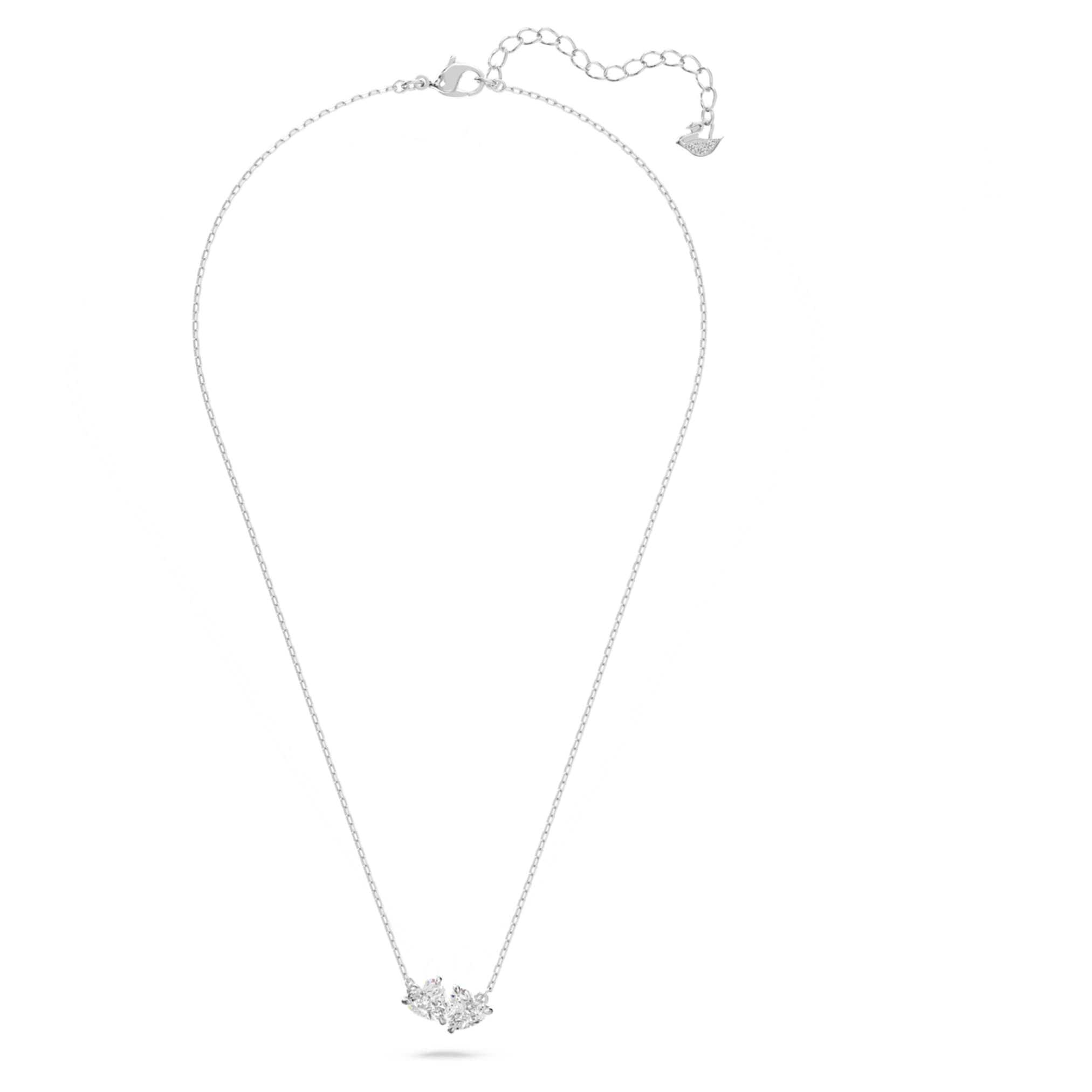 Swarovski Mesmera necklace Heart, White, Rhodium plated