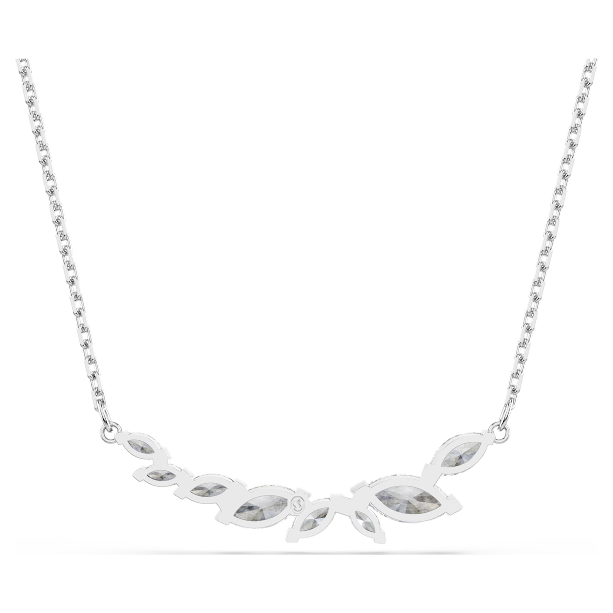 Swarovski Mesmera necklace Marquise cut, White, Rhodium plated