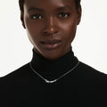 Swarovski Mesmera necklace Marquise cut, White, Rhodium plated