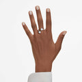 Swarovski Mesmera open ring Heart cut, Pavé, White, Rhodium plated
