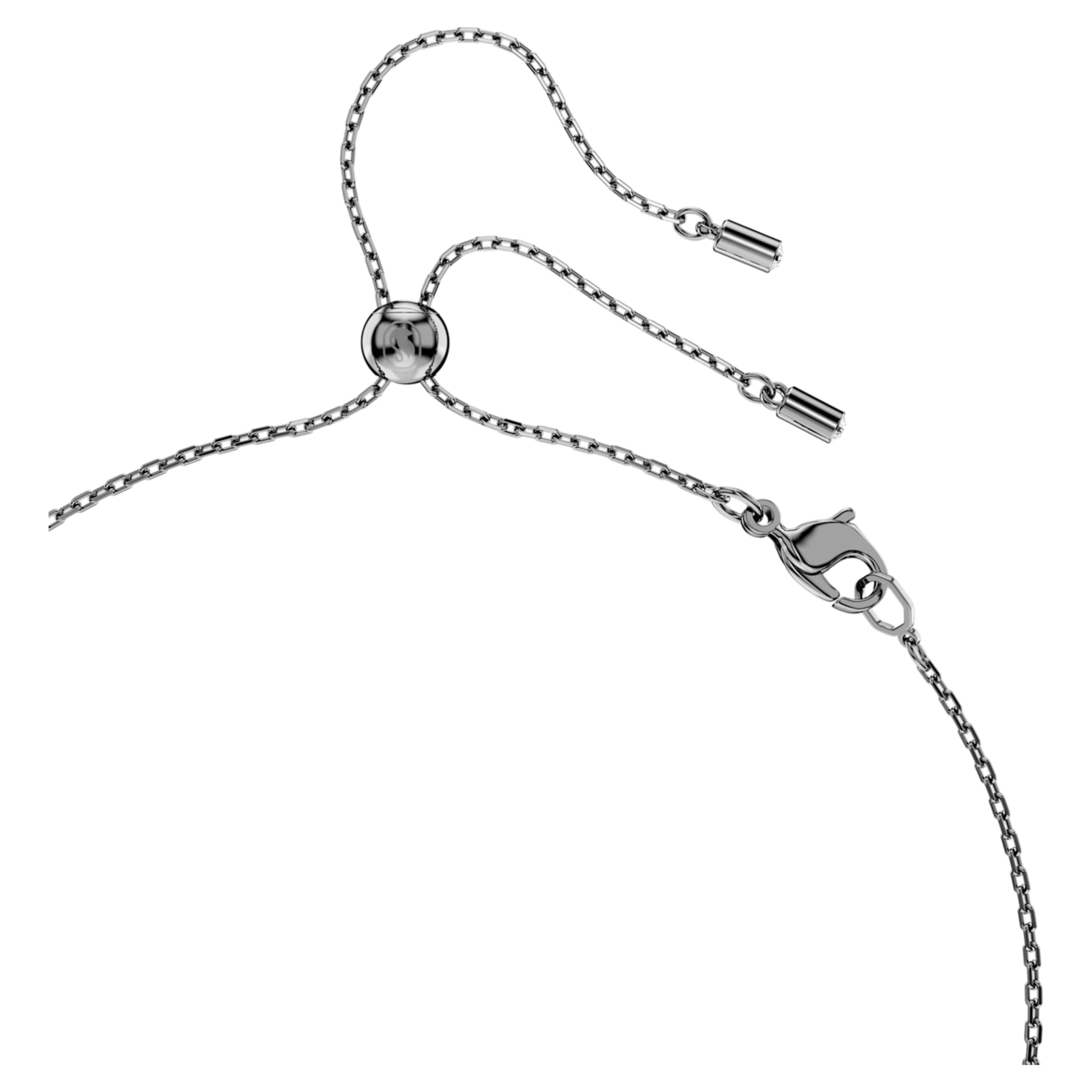 Swarovski Mesmera pendant Mixed cuts, Gray, Ruthenium plated