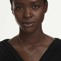 Swarovski Mesmera pendant Mixed cuts, Green, 18K gold finish
