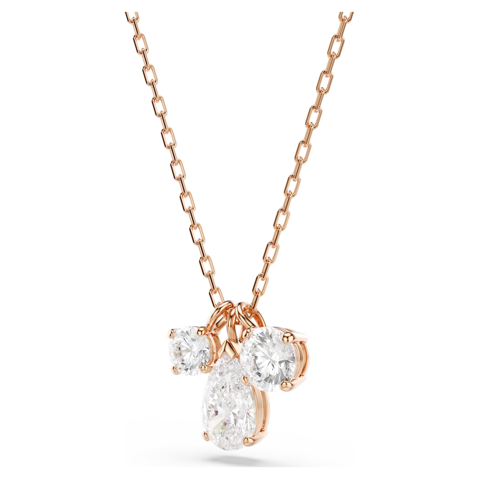 Swarovski Mesmera pendant Mixed cuts, White, 18K rose gold finish
