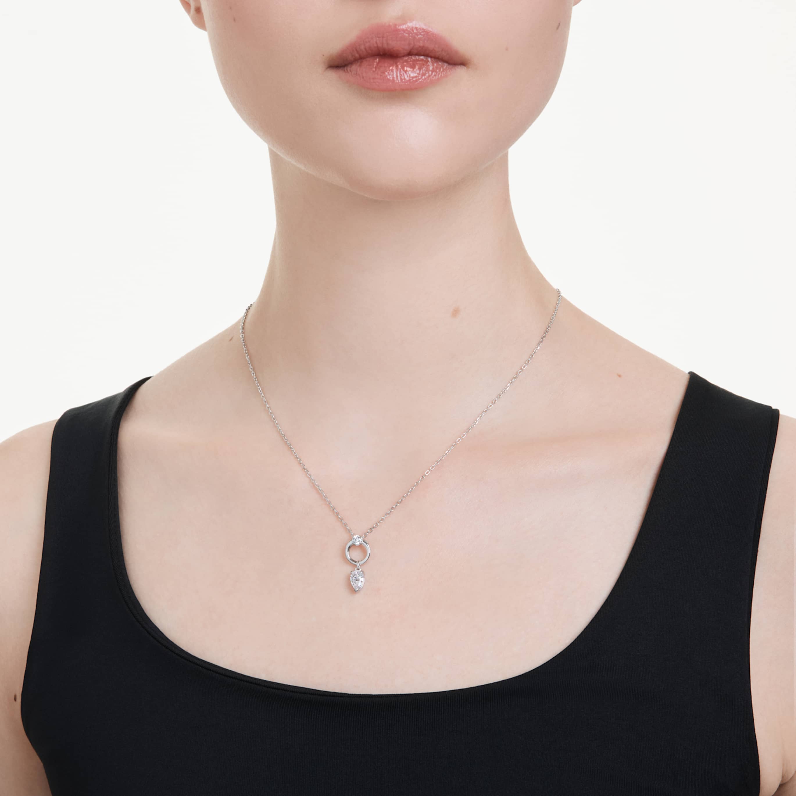 Swarovski Mesmera pendant Mixed cuts, Red, 18K gold finish