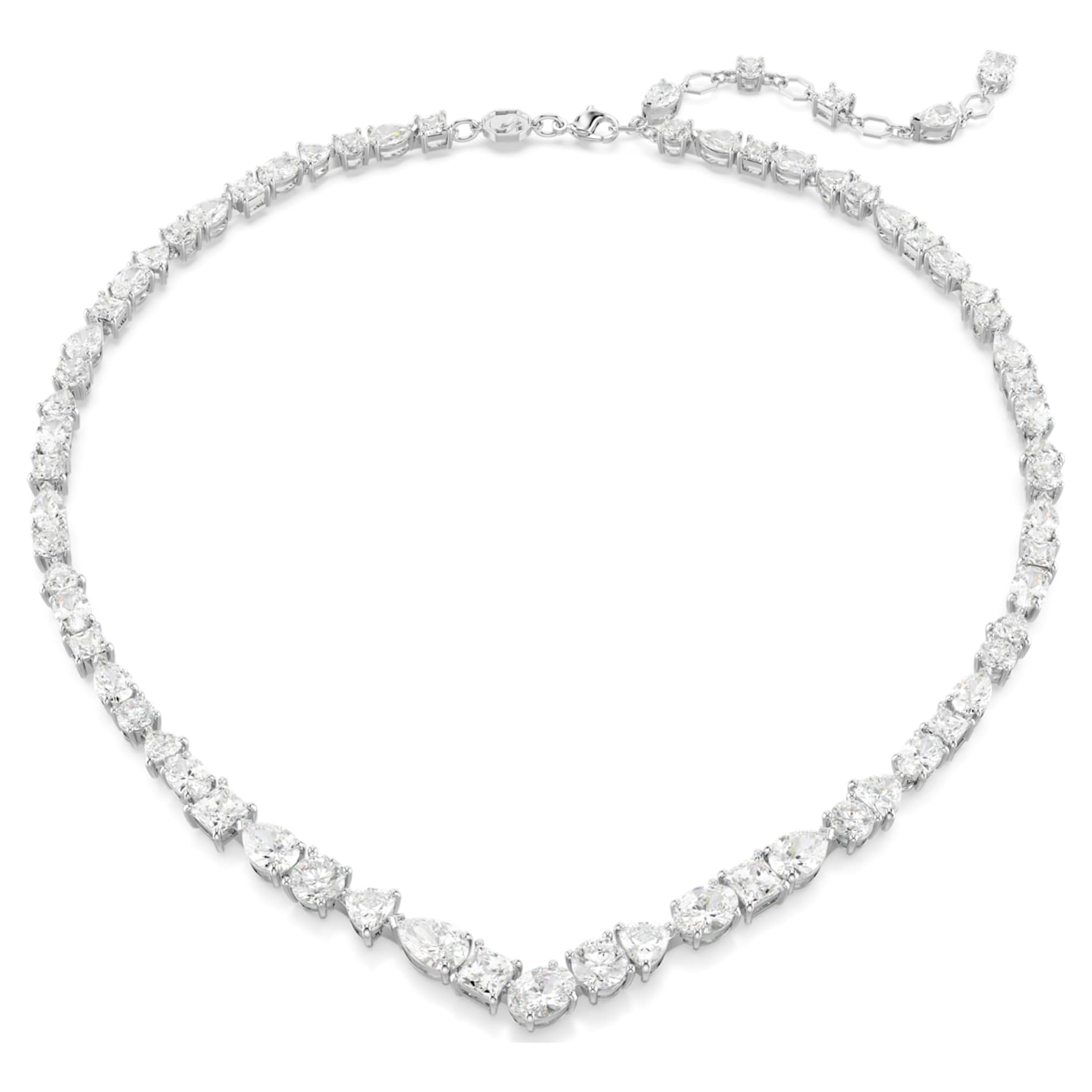 Swarovski Mesmera set Mixed cuts, White, Rhodium plated