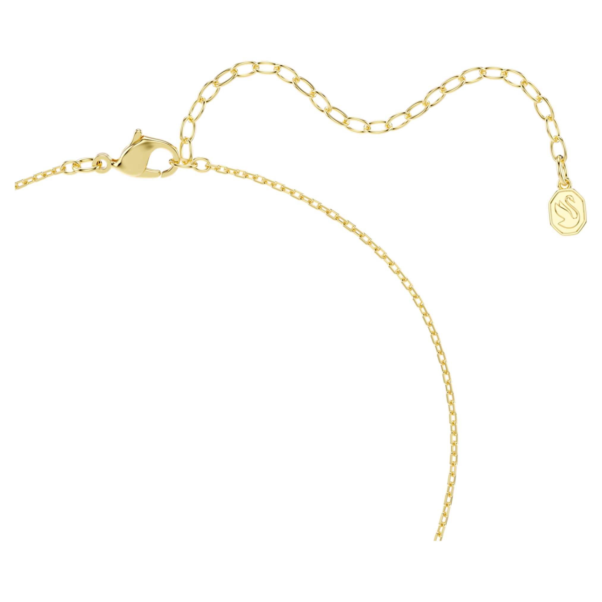 Swarovski Mesmera Y necklace Mixed cuts, White, 18K gold finish