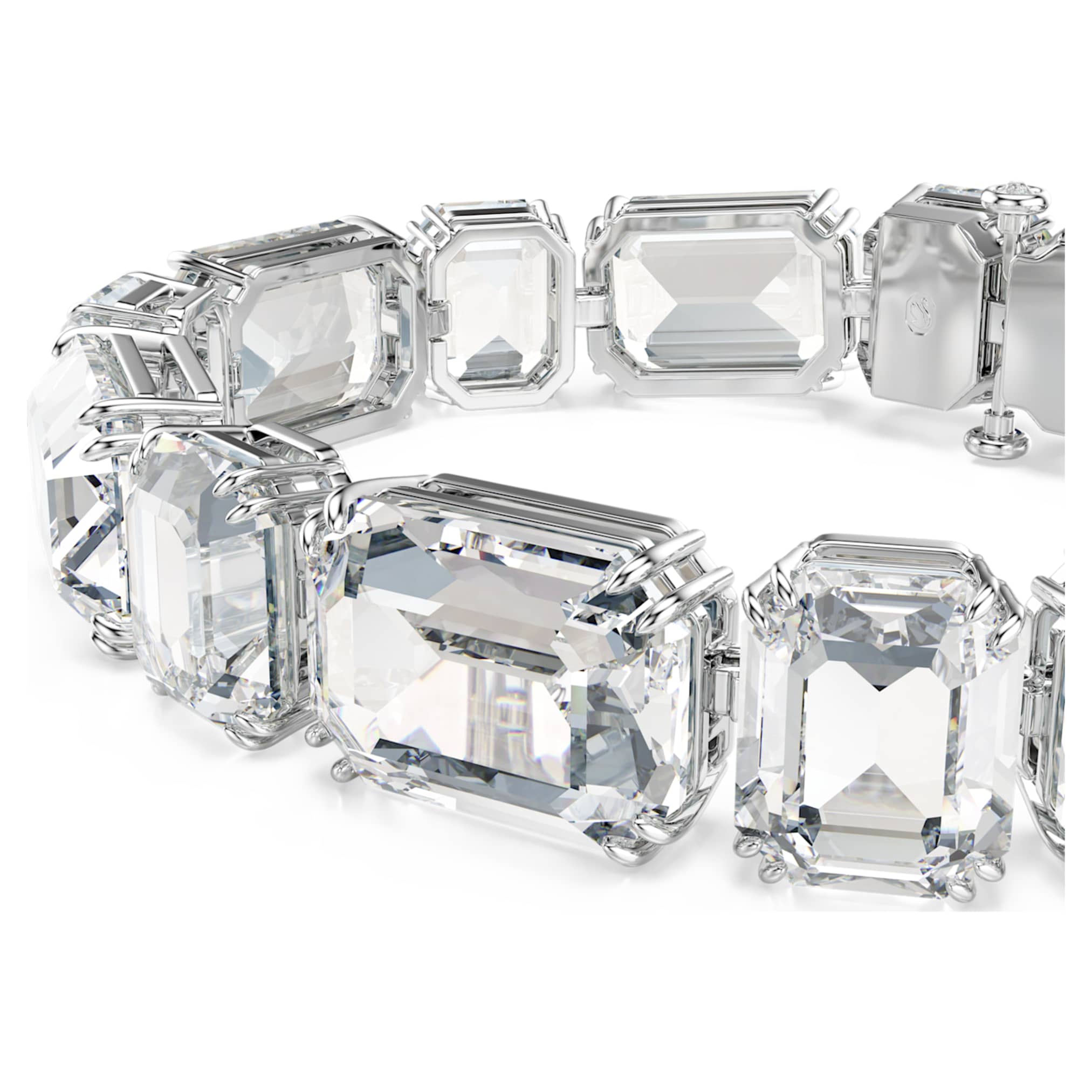 Swarovski Millenia bracelet Octagon cut, White, Rhodium plated