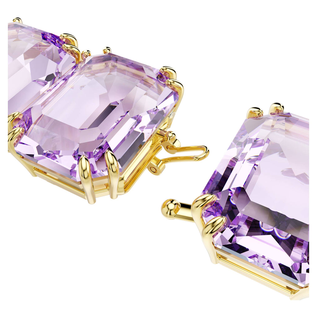 Swarovski Millenia extender Octagon cut, Purple, 18K gold finish