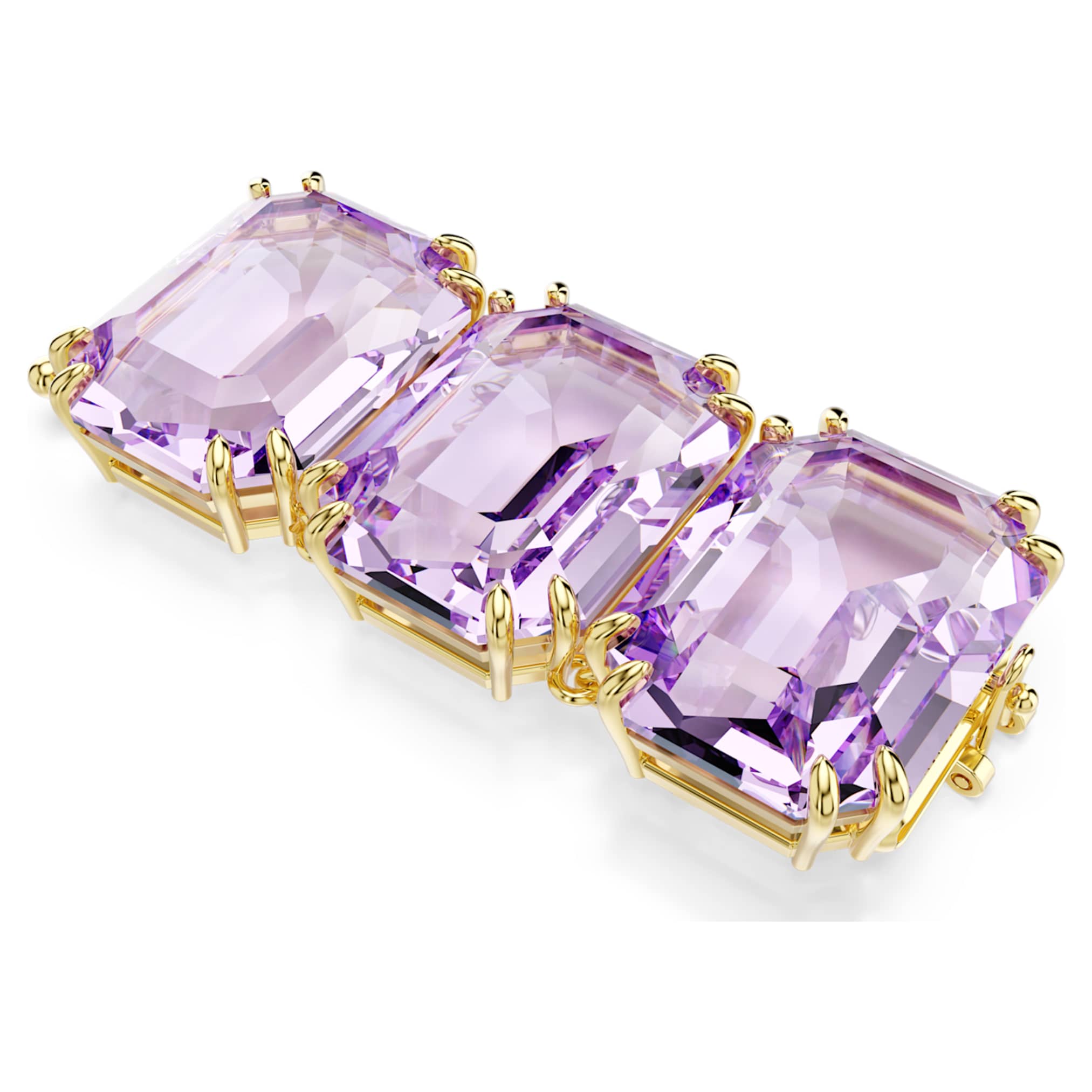 Swarovski Millenia extender Octagon cut, Purple, 18K gold finish