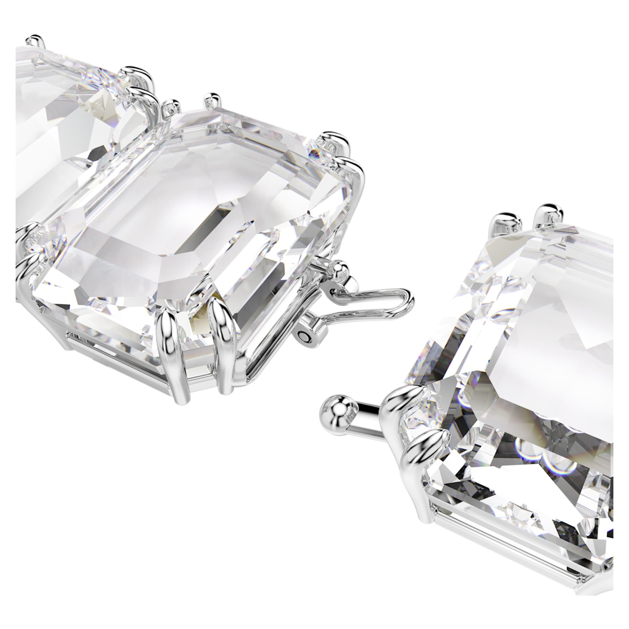 Swarovski Millenia extender Octagon cut, White, Rhodium plated