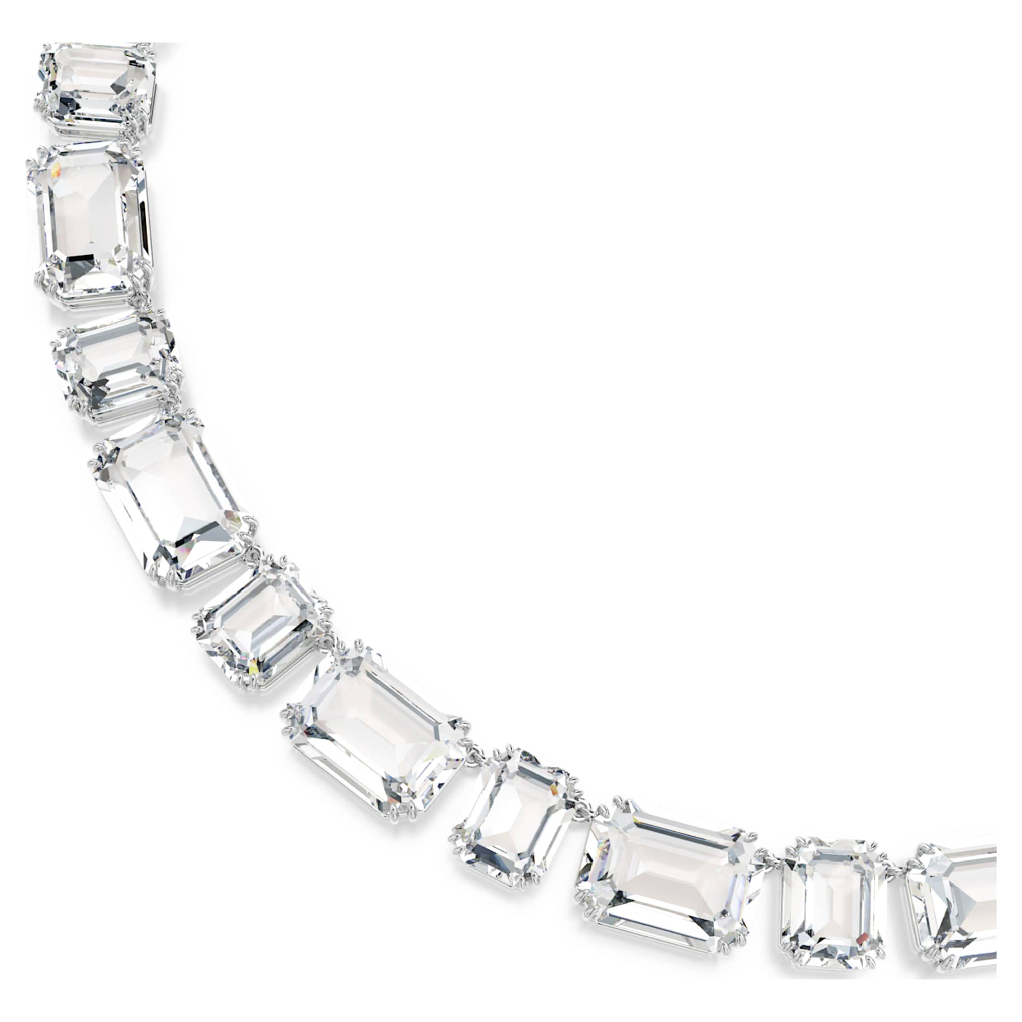 Swarovski Millenia necklace Octagon cut, White, Rhodium plated