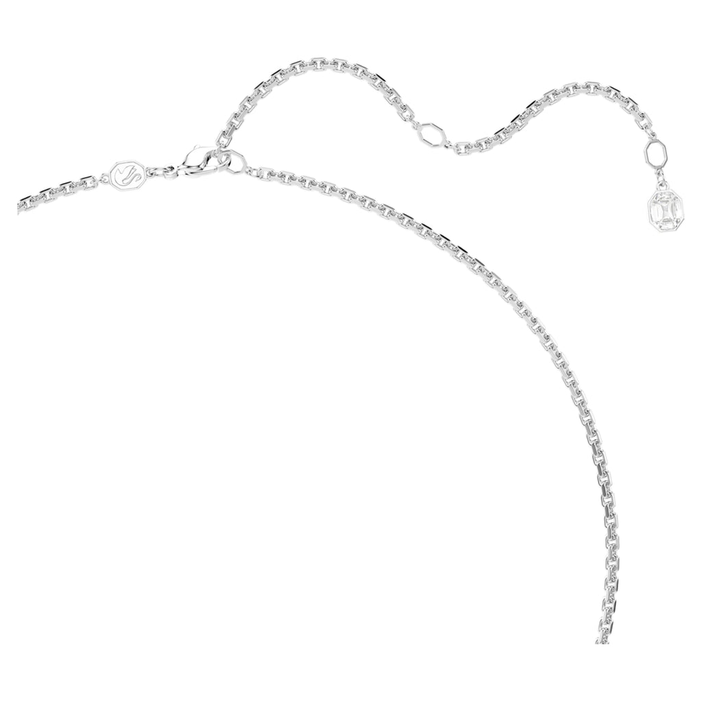 Swarovski Millenia pendant Octagon cut, White, Rhodium plated
