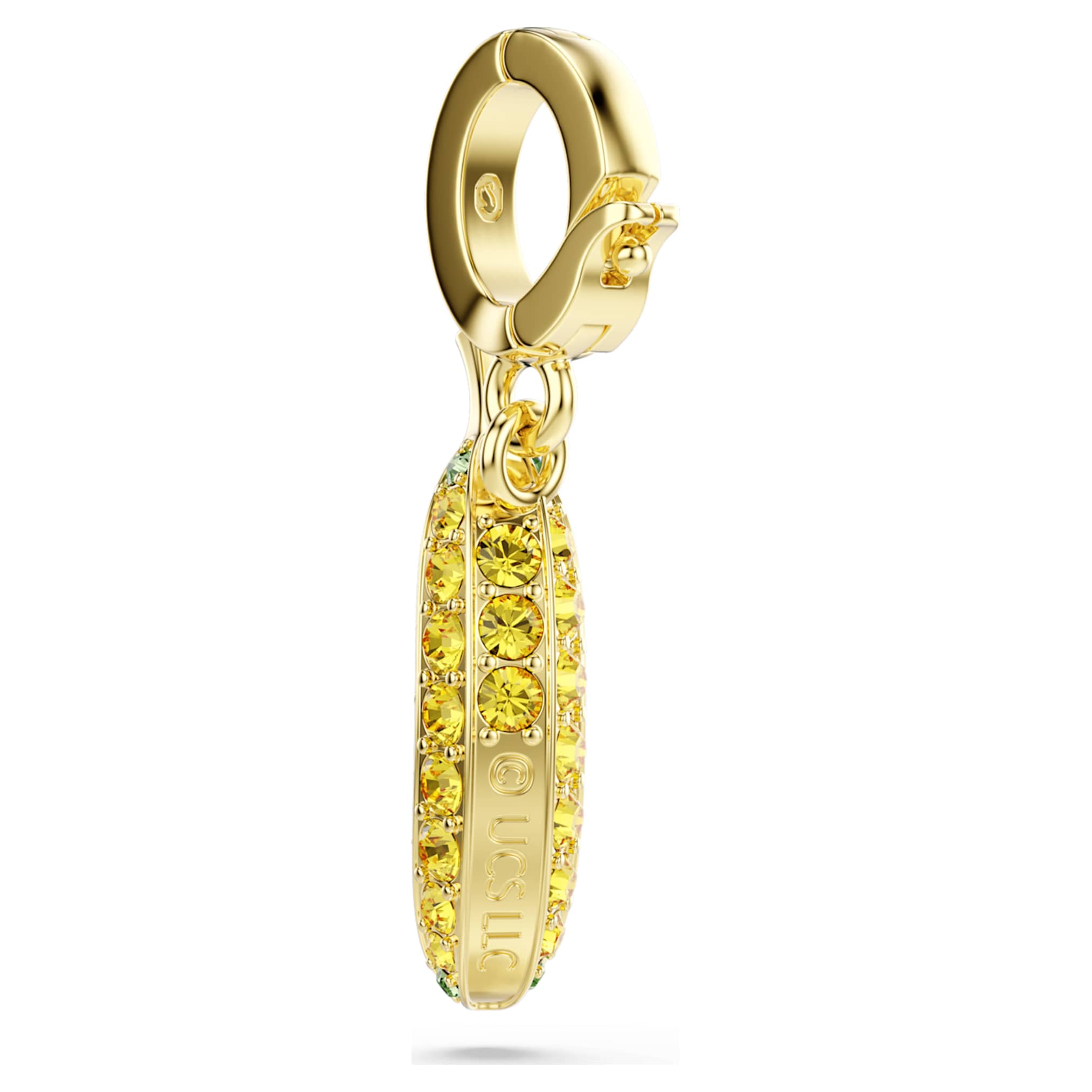 Swarovski Minions Banana charm Pavé, Yellow, 18K gold finish