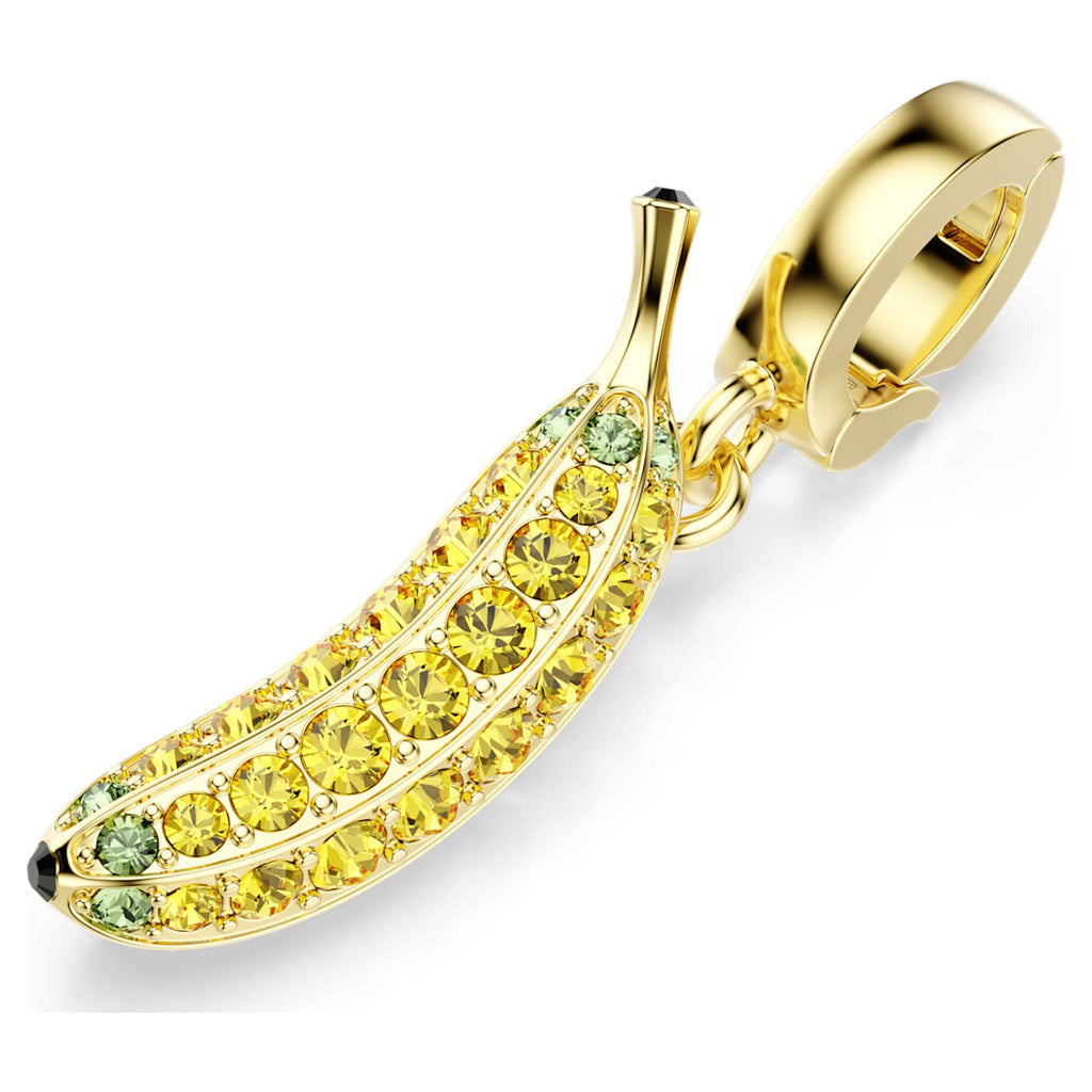 Swarovski Minions Banana charm Pavé, Yellow, 18K gold finish