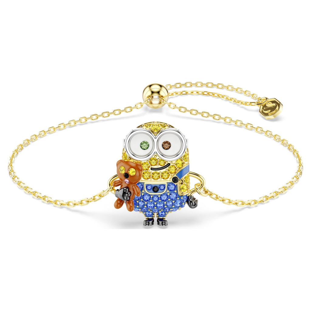 Swarovski Minions Bob bracelet Pavé, Multicolored, 18K gold finish