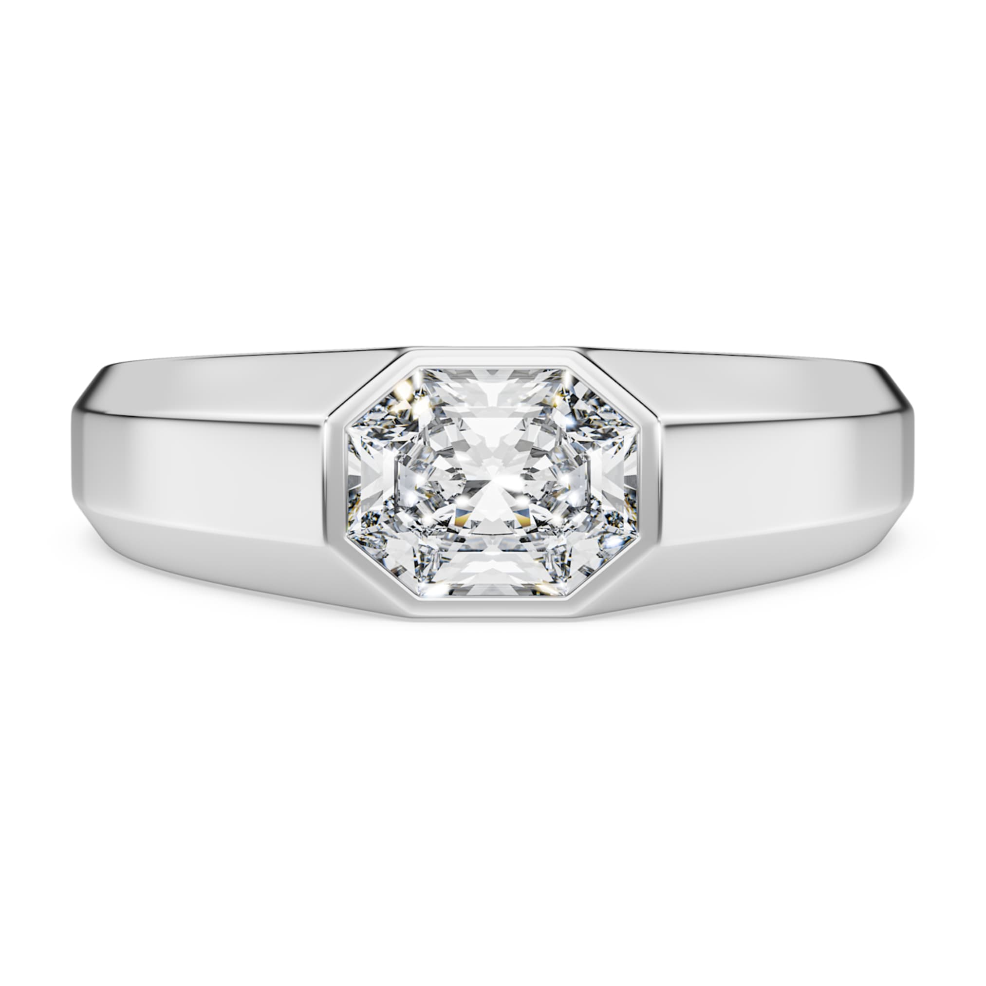 Swarovski Octagon band ring Lab-grown diamonds 1.0 ct tw, Octagon shape, 14K white gold