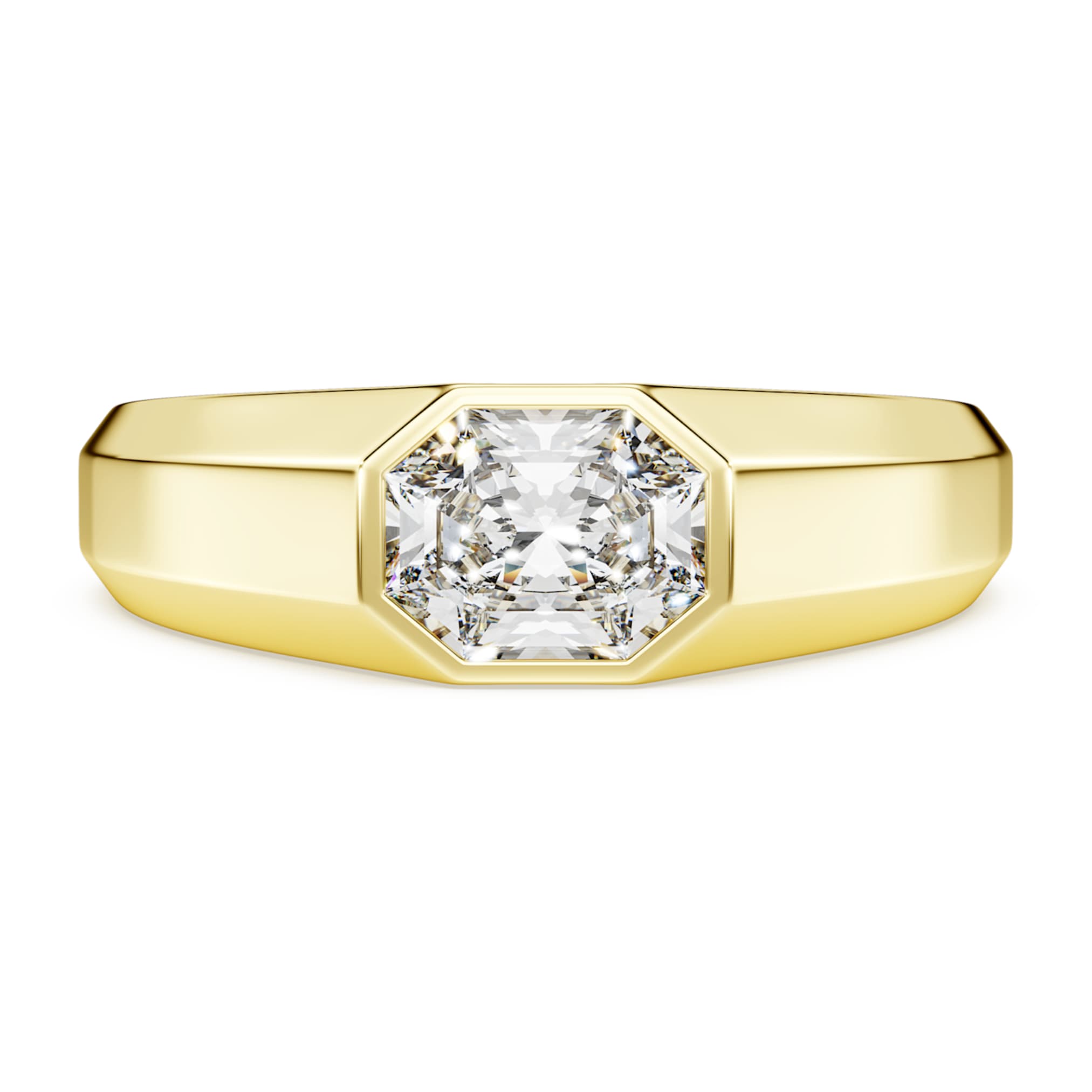 Swarovski Octagon band ring Lab-grown diamonds 1.0 ct tw, Octagon shape, 14K yellow gold