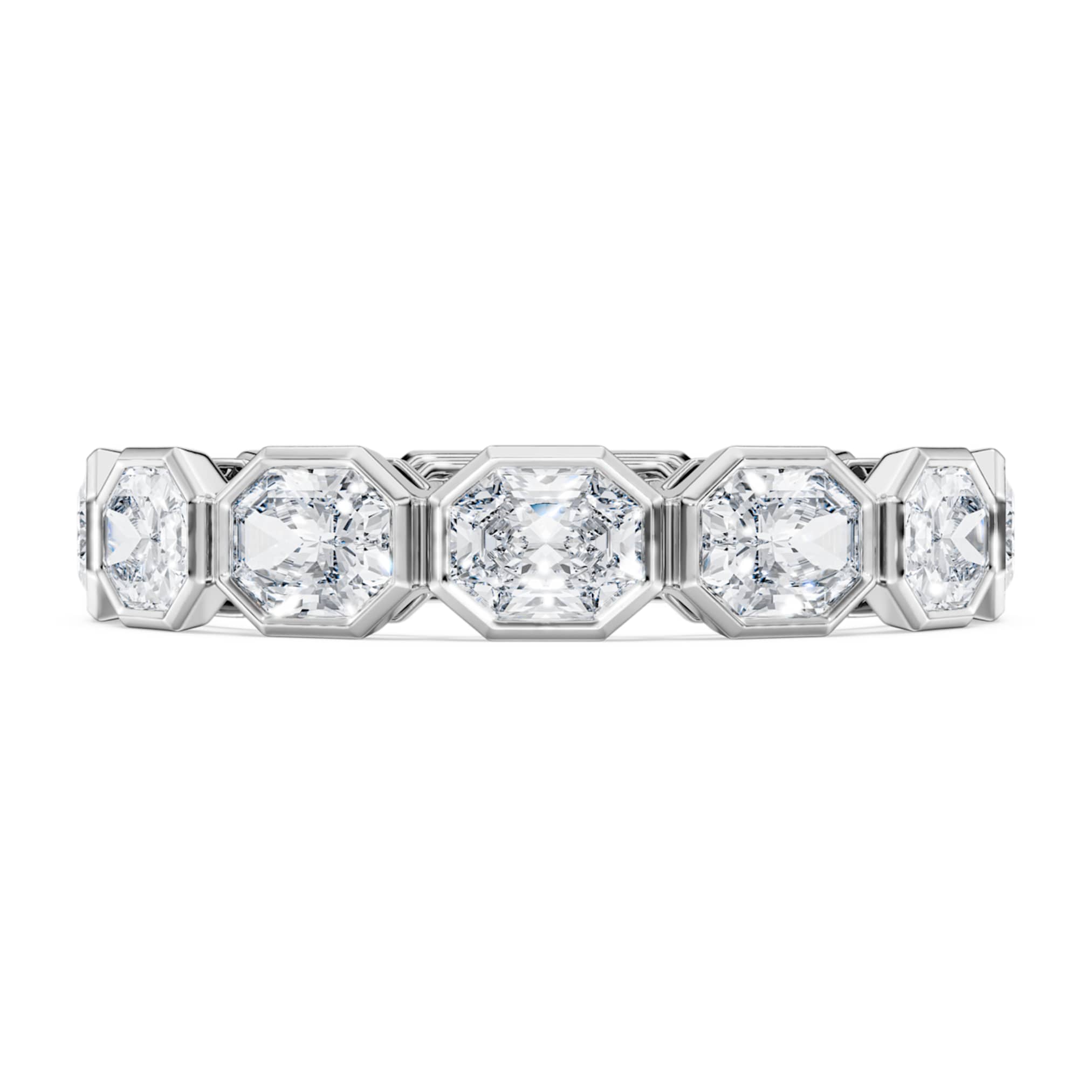 Swarovski Octagon band ring Lab-grown diamonds 2.4 ct tw, Octagon shape, 14K white gold