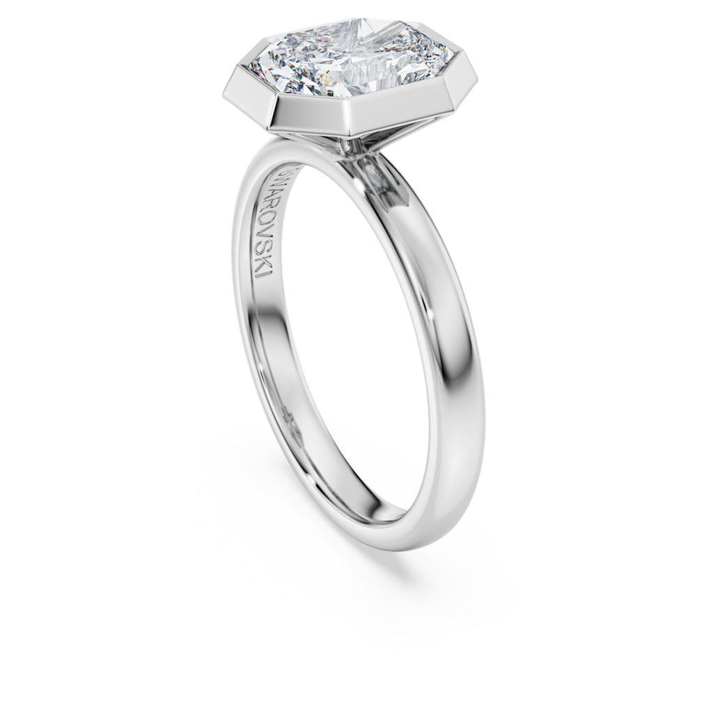 Swarovski Octagon bezel ring Lab-grown diamonds 2.0 ct tw, Octagon shape, 14K white gold