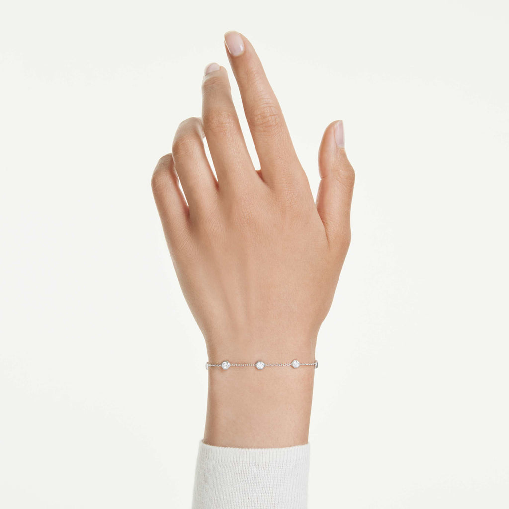 Swarovski Octagon bracelet Lab-grown diamonds 0.8 ct tw, Round shape, Sterling silver