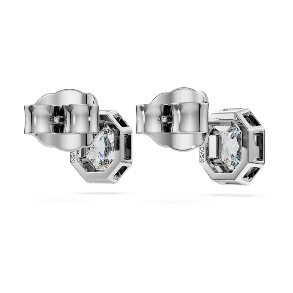 Swarovski Octagon stud earrings Lab-grown diamonds 1.0 ct tw, Octagon shape, 14K white gold