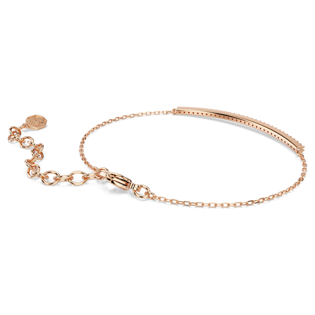 Swarovski Only bracelet Round cut, Pink, 18K rose gold finish